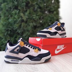 Кросівки жіночі Nike AIR Jordan 4 Retro бежеві з чорним