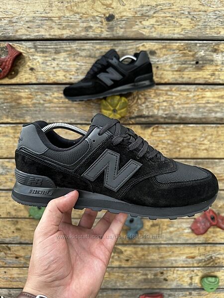 Кросівки чоловічі New Balance 574 Classic black, замша