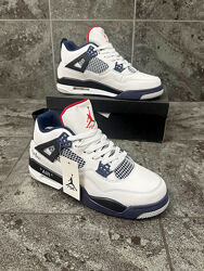 Кросівки чоловічі Nike Air Jordan 4 Retro white navy