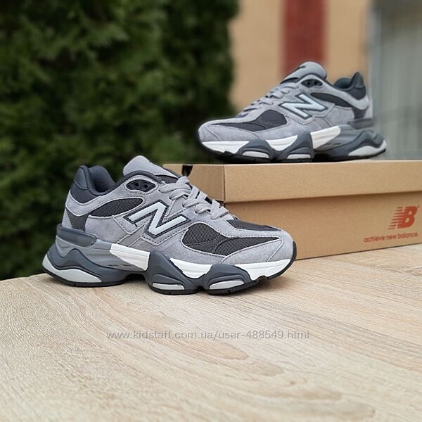 Кросівки жіночі New Balance 9060 темно сірі з сірим    