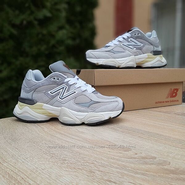 Кросівки жіночі New Balance 9060 сірі, замша/текстиль