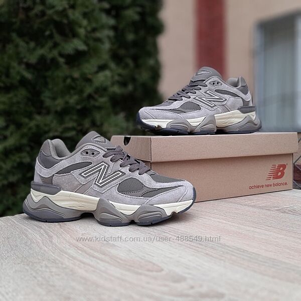Кросівки жіночі New Balance 9060 коричневі, замша/текстиль
