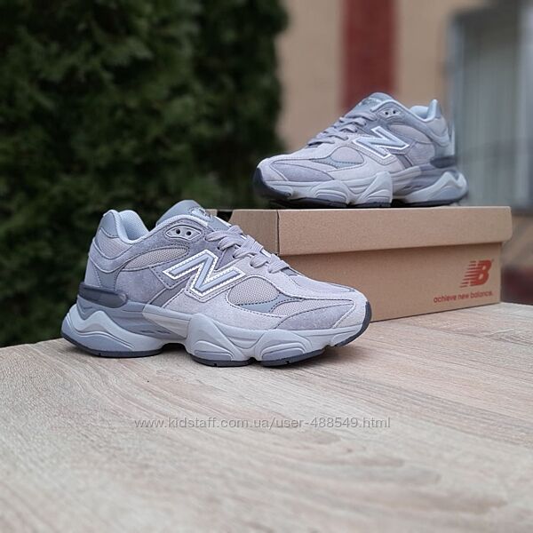 Кросівки жіночі New Balance 9060 grey, замша/текстиль