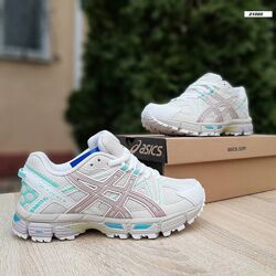 Кросівки жіночі Asics Gel Kahana 8 бежеві з пудрою та салатовим  