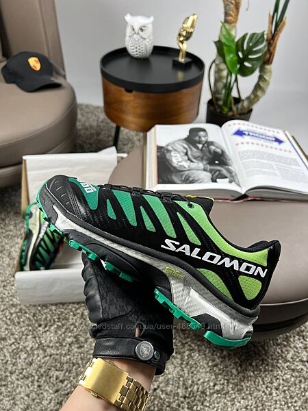 Кросівки чоловічі Salomon XT-4 Carbon Black Green Silver
