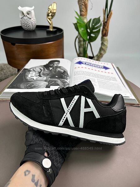 Кросівки чоловічі Armani Exchange AX Black White