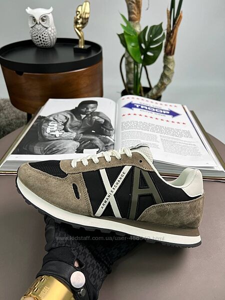 Кросівки чоловічі Armani Exchange AX Khaki Black