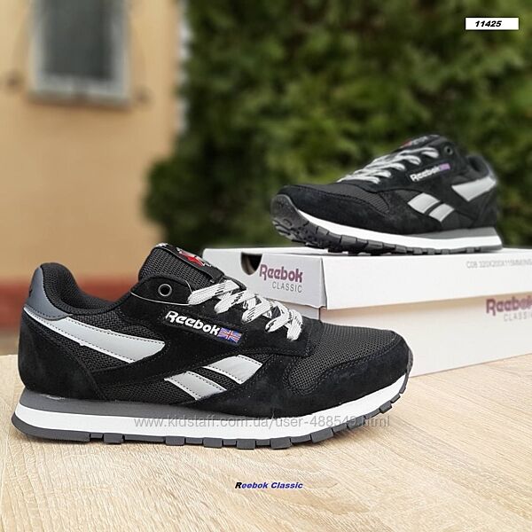 Кросівки чоловічі Reebok Classic чорні з білим, 41-45р