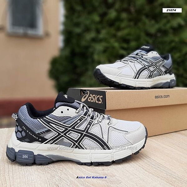 Кросівки жіночі Asics Gel Kahana 8 світло сірі з чорним