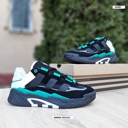 Кросівки жіночі Adidas Niteball чорні з зеленим