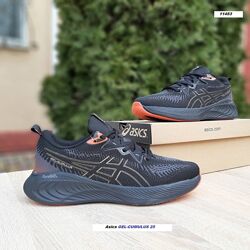Кросівки чоловічі текстиль Asics GEL-Cumulus 25 чорні з оранжевим