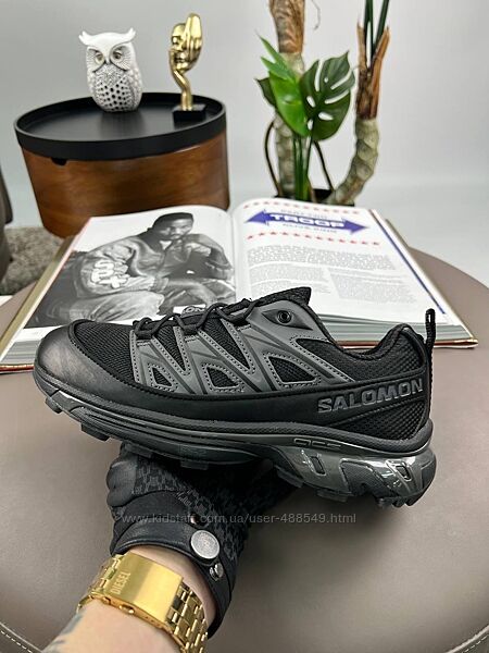 Кросівки чоловічі Salomon XT-6 EXPANSE Black Grey, шкіра/сітка