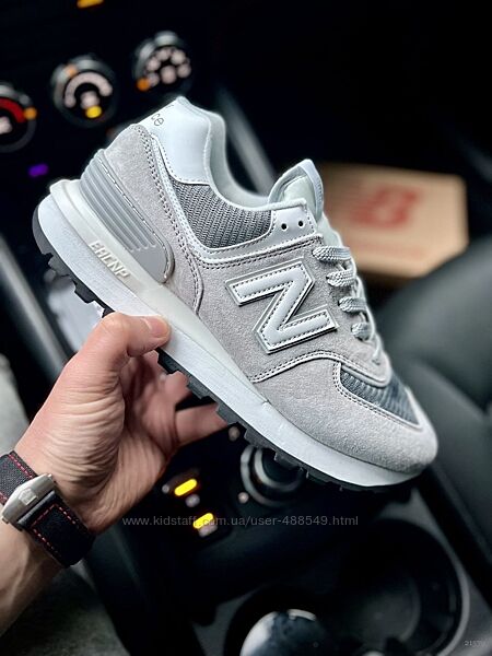 Кросівки чоловічі New Balance 574 Legacy, світло сірі, замша/текстиль