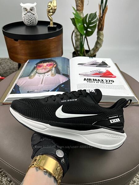 Кросівки чоловічі Nike Air Zoom x React чорні з білим, сітка/текстиль