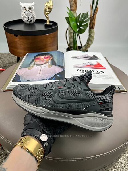 Кросівки чоловічі Nike Air Zoom x React темно сірі, сітка/текстиль