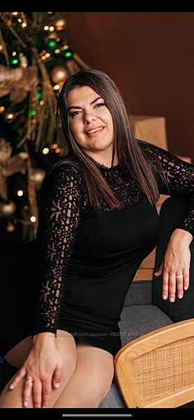 Чорна вечірня сукня для фотосесії розмір L