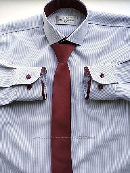 Рубашка галстук в школу на 7-8 лет 128-134 см