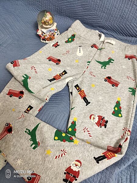 Новогодние мотивы, спортивные , домашние штаны H&M. 128 р.