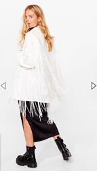 nasty gal джинсова куртка з бахромою
