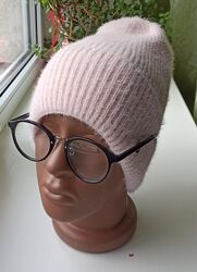 нова модна шапка з альпаки утеплена флісом