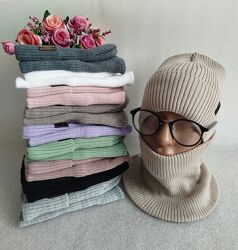 новий базовий набір шапка утеплена флісом та бафф