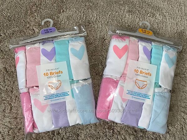 Трусики 10 штук для дівчинки Primark 