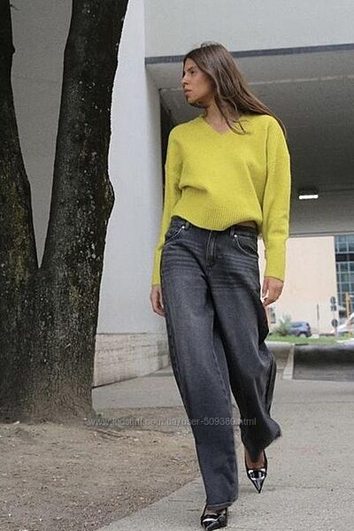 Светр з v-подібним вирізом zara 2142/169 розмір s