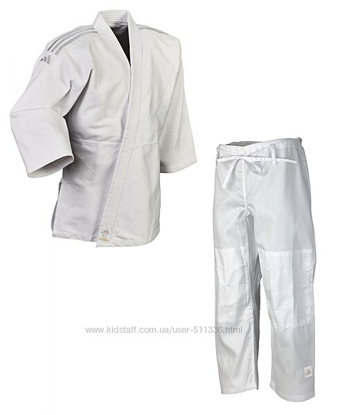 Кімоно Adidas  Club для Дзюдо. Сріблясті погони.