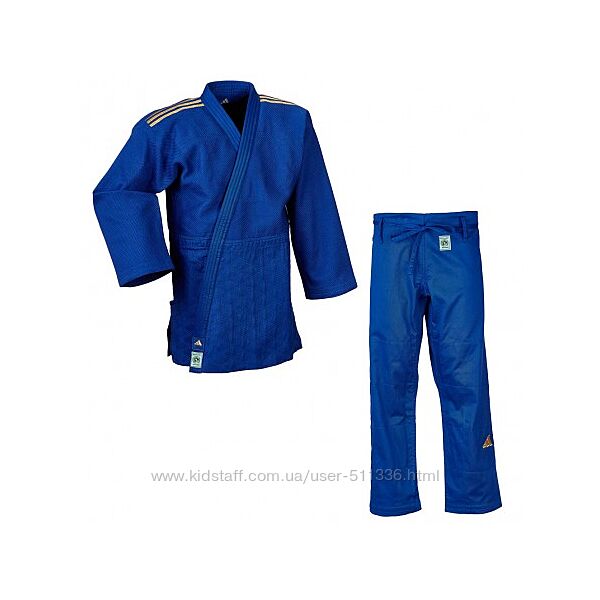 Adidas Champion 3 IJF Green Label. Синє /Золоті полоси.