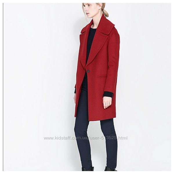 Шерстяное пальто oversaize Zara