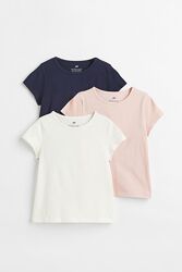 Комплект з 3х футболок для дівчат 2-10 років від H&M Швеція