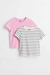 Комплект з 2х футболок для дівчат 4-6 років від H&M Швеція