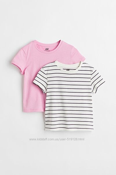 Комплект з 2х футболок для дівчат 4-6 років від H&M Швеція