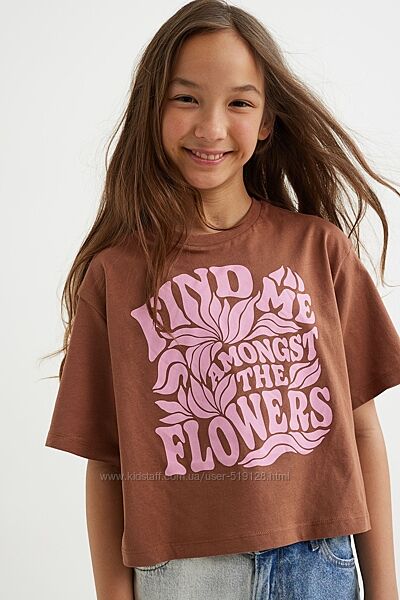 Короткі футболки для дівчат 8-14 років від H&M Швеція