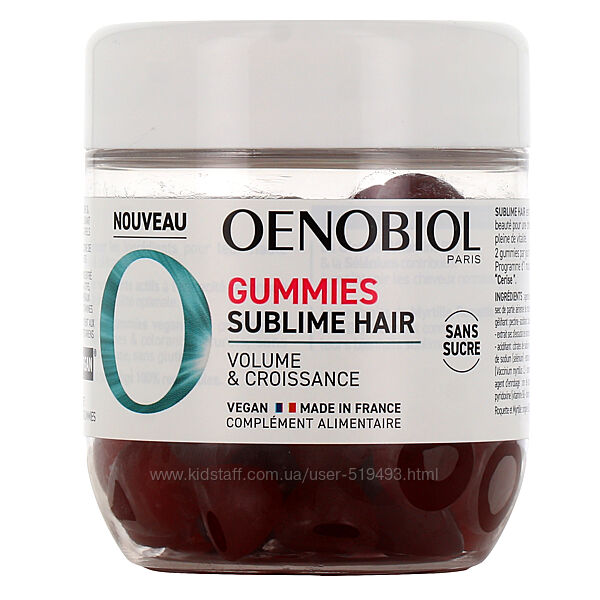 Вітаміни від випадіння для краси волосся нігтів Oenobiol Sublime Hair 60 