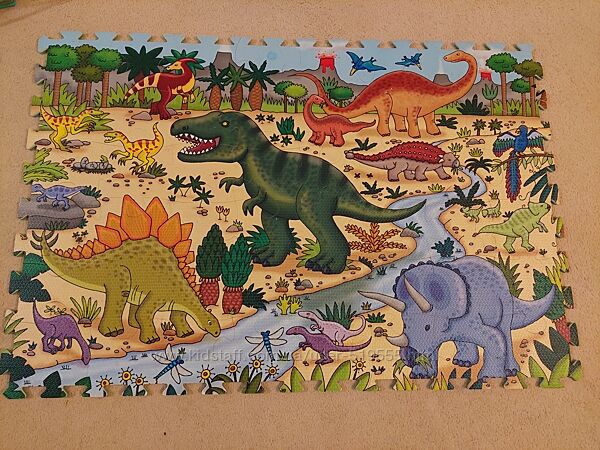 Дитячі мякі пазли-килимок Діноленд фірми Mothercare від 3 років б/в