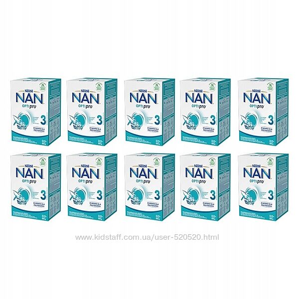 Детская смесь молочная сухая Nestle NAN 2 Optipro 10штx800g и другие смеси