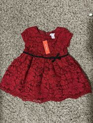 красное гипюровое платье для девочки Joe Fresh 18-24міс