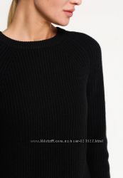   черный свитер реглан крупной вязки  Bershka