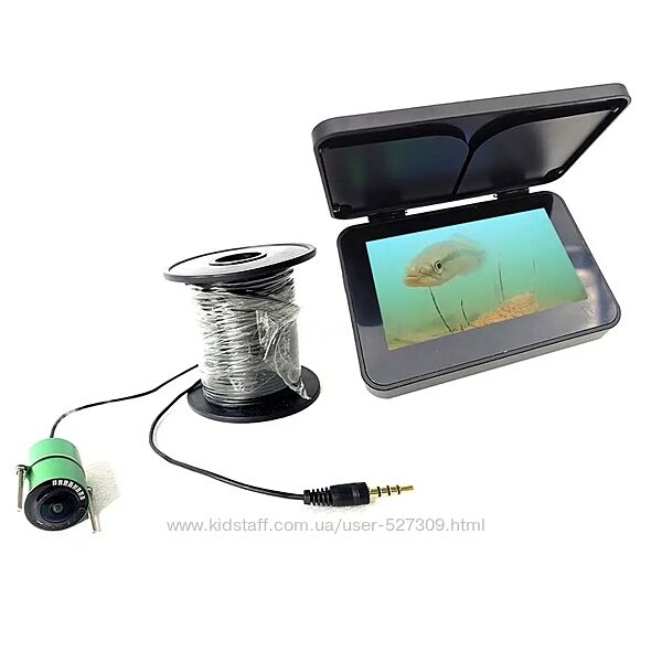 Видеокамера для рыбалки с монитором и аксессуарами