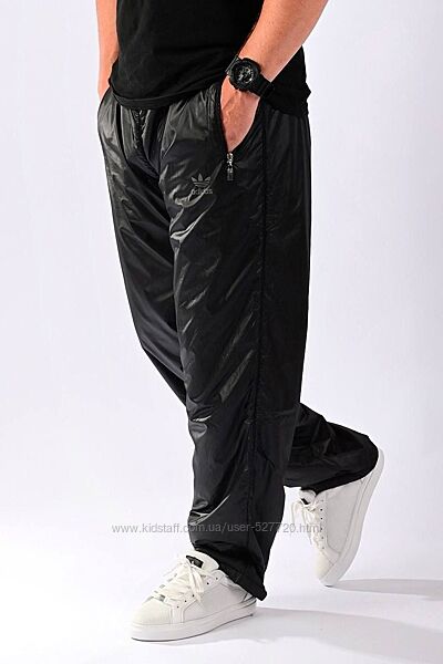  Чоловічі теплі штани плащівка на флісі в стилі Адідас, Туреччина, штаны