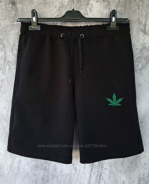 Чоловічі трикотажні шорти, для підлітків, з логотипом канабіс, див. заміри