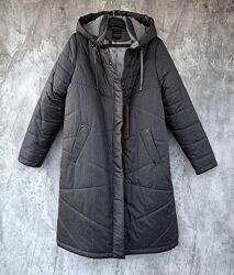  Жіноче зимове тепле пальто, довга зимова куртка, зимнее пальто,52,58