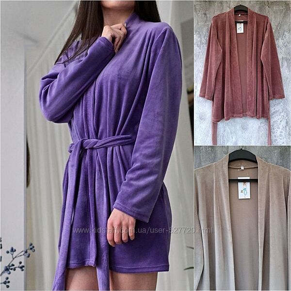 Жіночий домашній велюровий кардиган, домашний женский велюровый кардиган