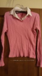 Фирменная MIM хлопковая двоечка обманка  с воротничком