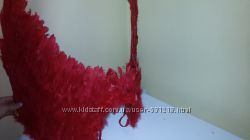Крылья Большие из натуральных перьев,  красные