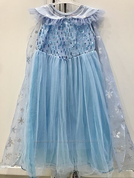 Прокат Роскошное карнавальное платье Эльзы от Disney из Холодное сердце.