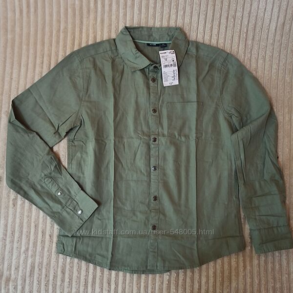 Котоновая рубашка Kiabi, Италия, размер 9-10 лет 