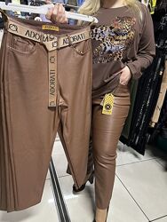 Жіночі брюки Туреччина кожзам штучна шкіра на Флісі 