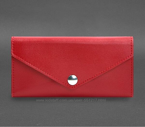 Клатч, портмоне на кнопке кожаный 5.0 цвета